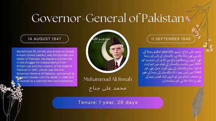 I Governor General of Pakistan I