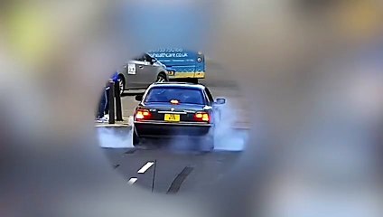 Drink driver caught on CCTV doing burnouts