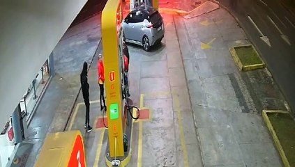 Polícia Civil divulga imagens de frentista sendo morto a tiros