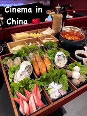 Chinese cinema hall with dinning