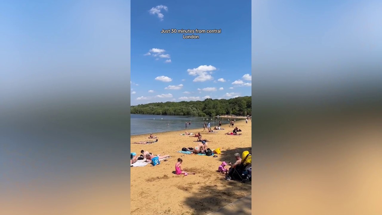 Man visits “London’s secret beach" with sandy shores and café