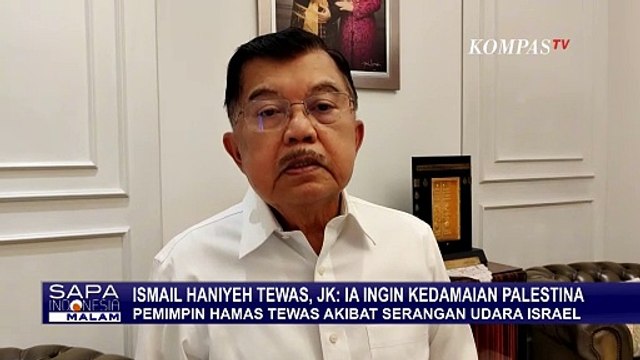 Kenang Pemimpin Hamas Ismail haniyeh yang Tewas, JK: Ia Ingin Kedamaian Palestina