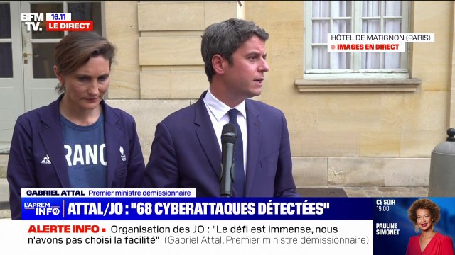 Gabriel Attal: Depuis le 22 juillet, 68 cyberattaques qui visaient l'organisation des Jeux ont été détectées