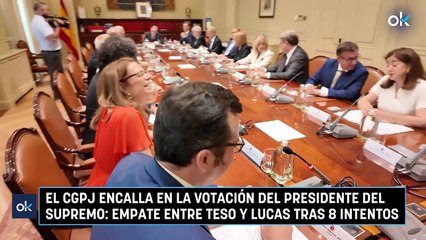 El CGPJ encalla en la votación del presidente del Supremo: empate entre Teso y Lucas tras 8 intentos