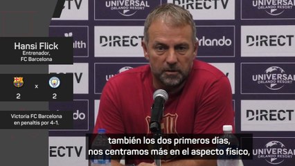 Flick en rueda de prensa tras su debut con el Barça