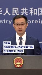 China condemns assassination of Hamas leader