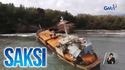 PCG - Oil sheen, namataan sa lugar kung saan sumadsad ang MV Mirola 1; may bahagyang amoy rin ng diesel | Saksi