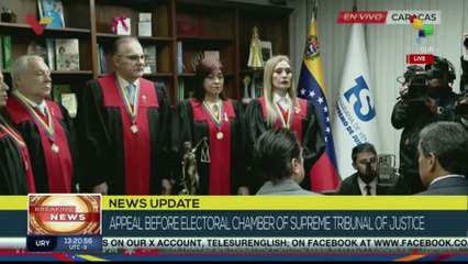 Venezuelan President Nicolas Maduro files a writ of amparo before the Supreme Court of Justice