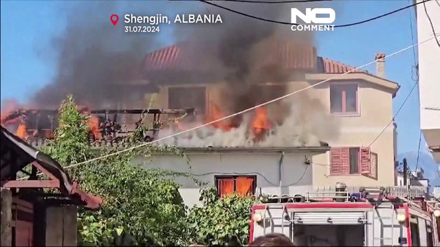 WATCH: Firefighters battle to contain wildfires in Albania