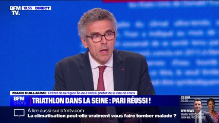 Triathlon: "On n'est pas là pour avoir une Seine buvable, mais une Seine baignable", indique Marc Guillaume, préfet de la région Île-de-France