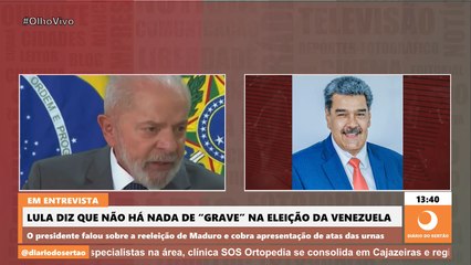 “Não teve nada de anormal”, diz Lula sobre eleição na Venezuela