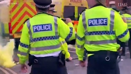 Far-Right Protesters Clashed with Police Hours After Vigil For Three Girls Who Were Fatally Stabbed
