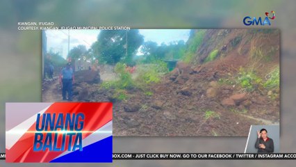 Kiangan-Lagawe Road, pansamantalang isinara dahil sa landslide | Unang Balita
