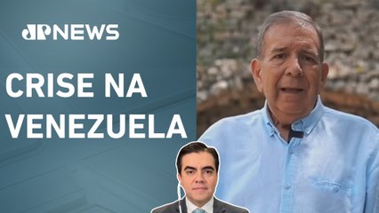 Edmundo González agradece Brasil por pressão contra Nicolás Maduro; Cristiano Vilela comenta