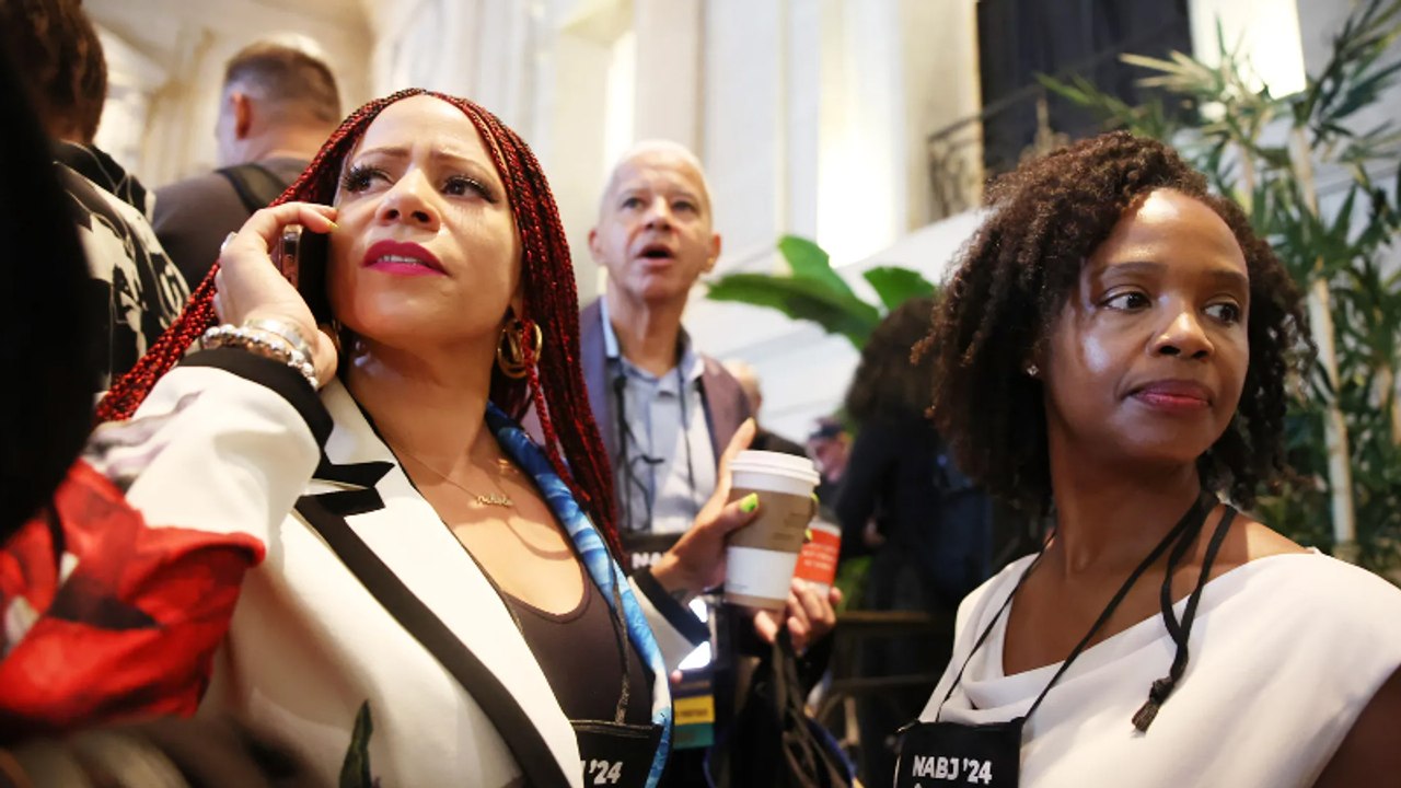 Donald Trump Questions Kamala Harris' Race at NABJ Convention | THR News Video