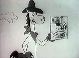1960s Kellogg's rice Krispies TV commercial - Baba Louie throws Quick Draw off the cliff