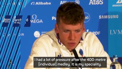 'Quite incredible' - Home favourite Marchand hits two golds in two hours