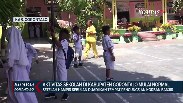 Dijadikan Posko Pengungsian Korban Banjir, Aktivitas Sekolah di Kabupaten Gorontalo Mulai Normal
