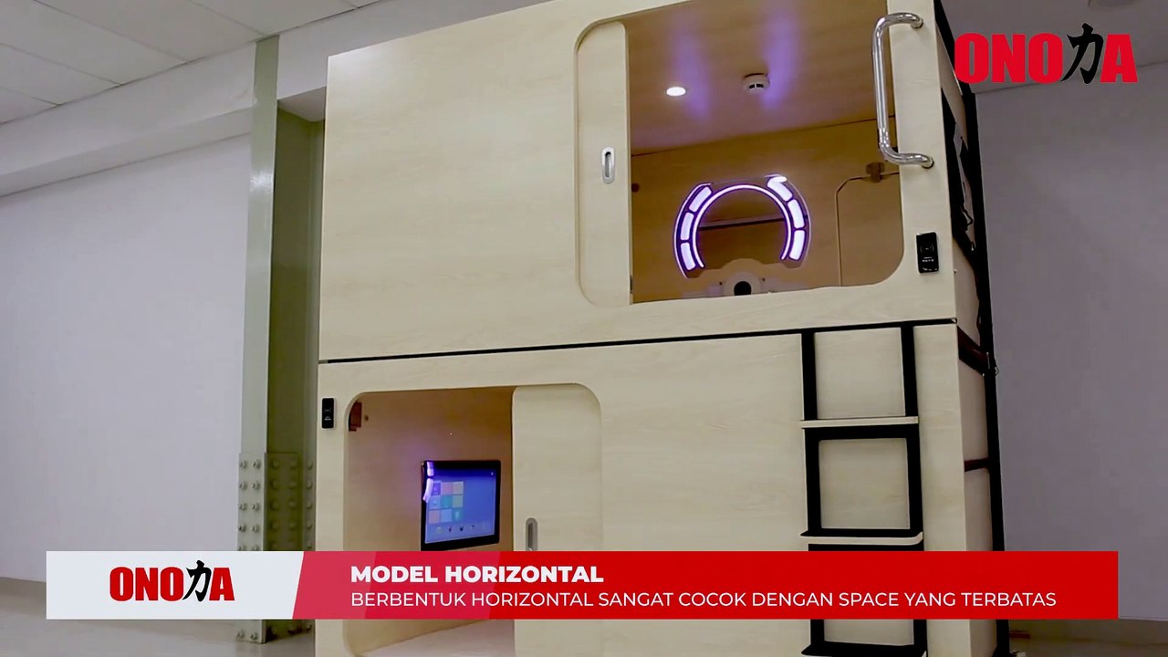 CAPSULE BED BERBAHAN KAYU DENGAN FITUR LENGKAP - ONODA CAPSULE BED