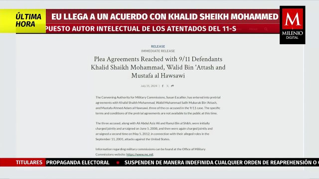 Estados Unidos desclasifica los acuerdos con los presuntos autores intelectuales del 11-S