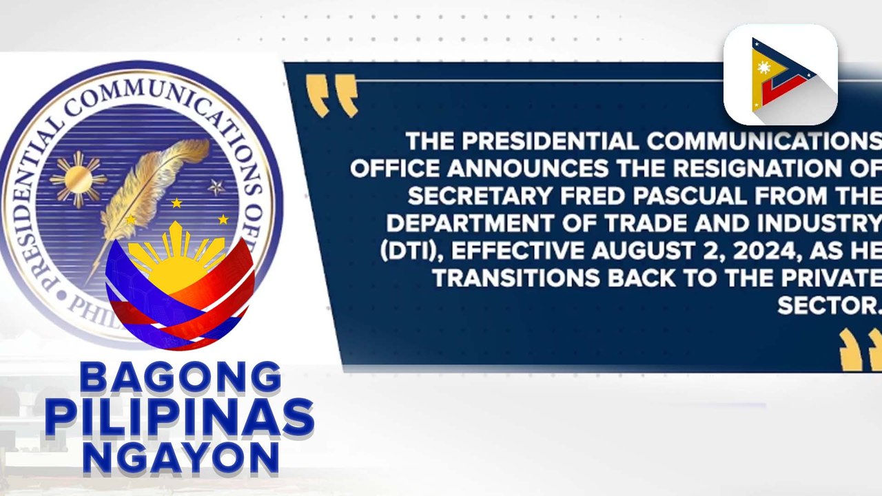 PBBM, tinanggap ang pagbibitiw sa puwesto ni DTI Sec. Alfredo Pascual