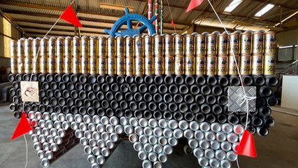 Boat made from 8,500 beer cans | Farm Weekly