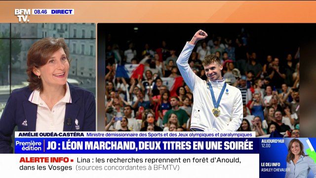 Amélie Oudéa-Castéra: La France est en train de tomber amoureuse de Léon Marchand