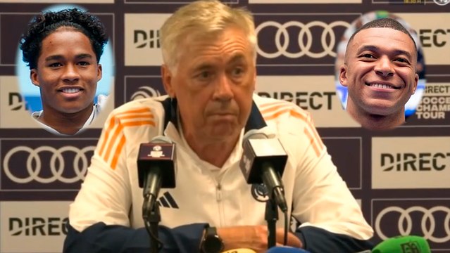 Ancelotti sobre la incorporación de los nuevos fichajes: No podemos adaptar a Mbappé o Endrick en cinco días