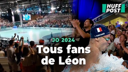 Download Video: Aux JO de Paris, Léon Marchand et ses médailles fêtées dans toutes les arènes sportives