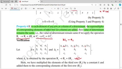 Properties Of Determinant