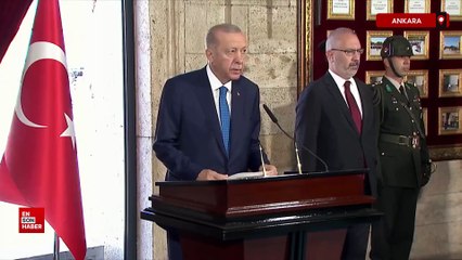 Erdoğan, Yüksek Askeri Şura üyeleri ile Anıtkabir'i ziyaret etti