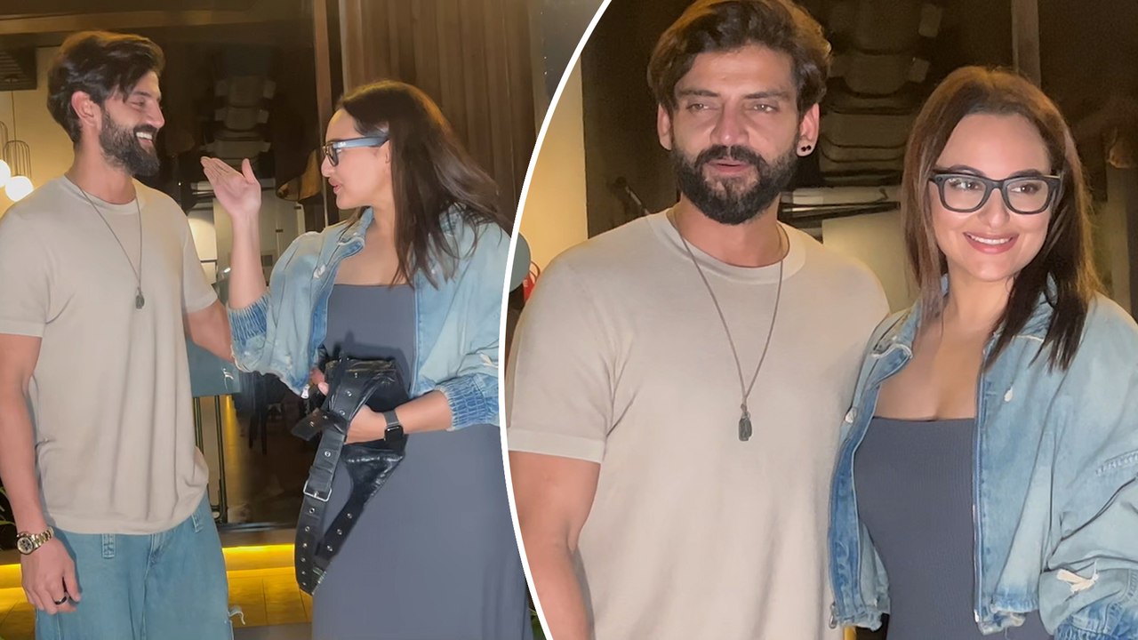 Newlyweds Sonakshi Sinha and Zaheer Iqbal Spotted at a Bandra Restaurant