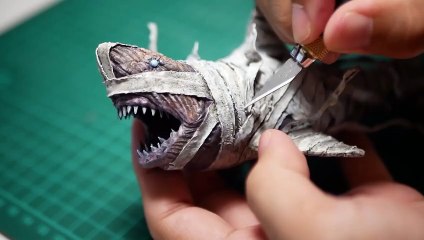 How To Make a Mummy Shark Diorama  Polymer Clay  Epoxy resin
