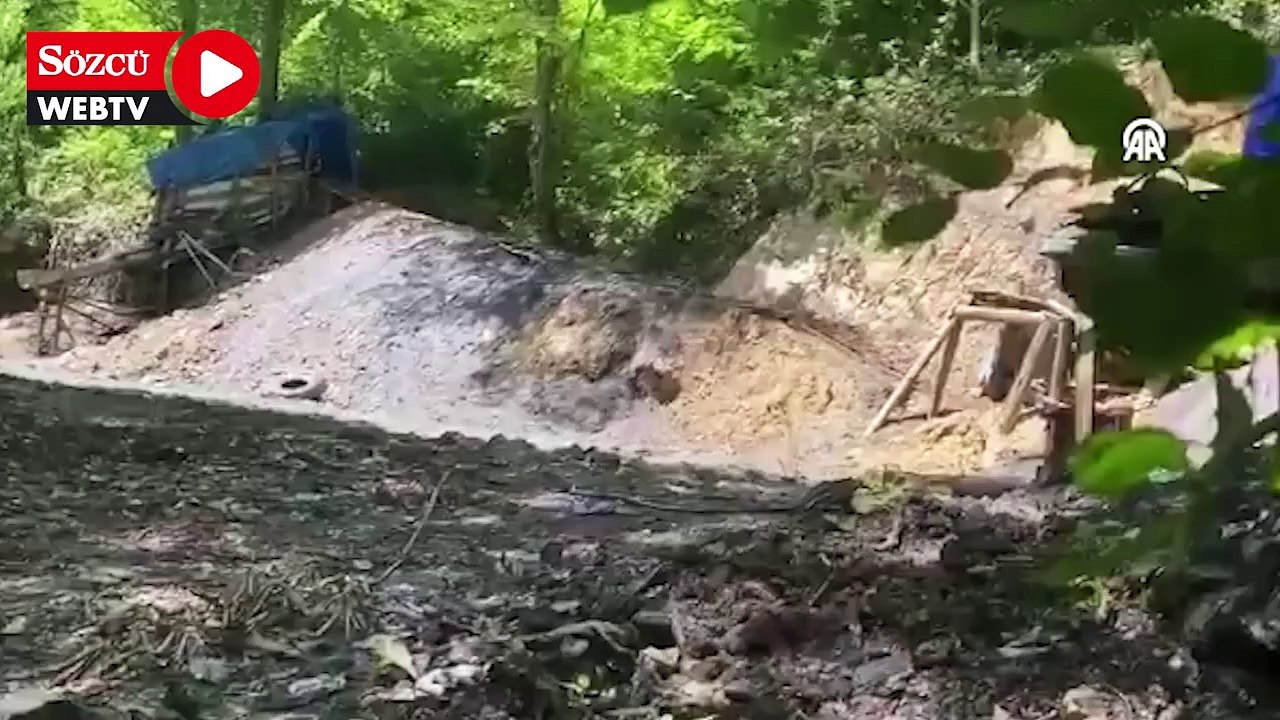Ruhsatsız işletilen 4 maden ocağı imha edildi
