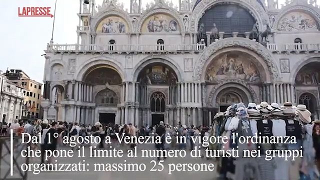 A Venezia dal primo agosto in vigore il limite ai gruppi con guide: non più di 25 persone