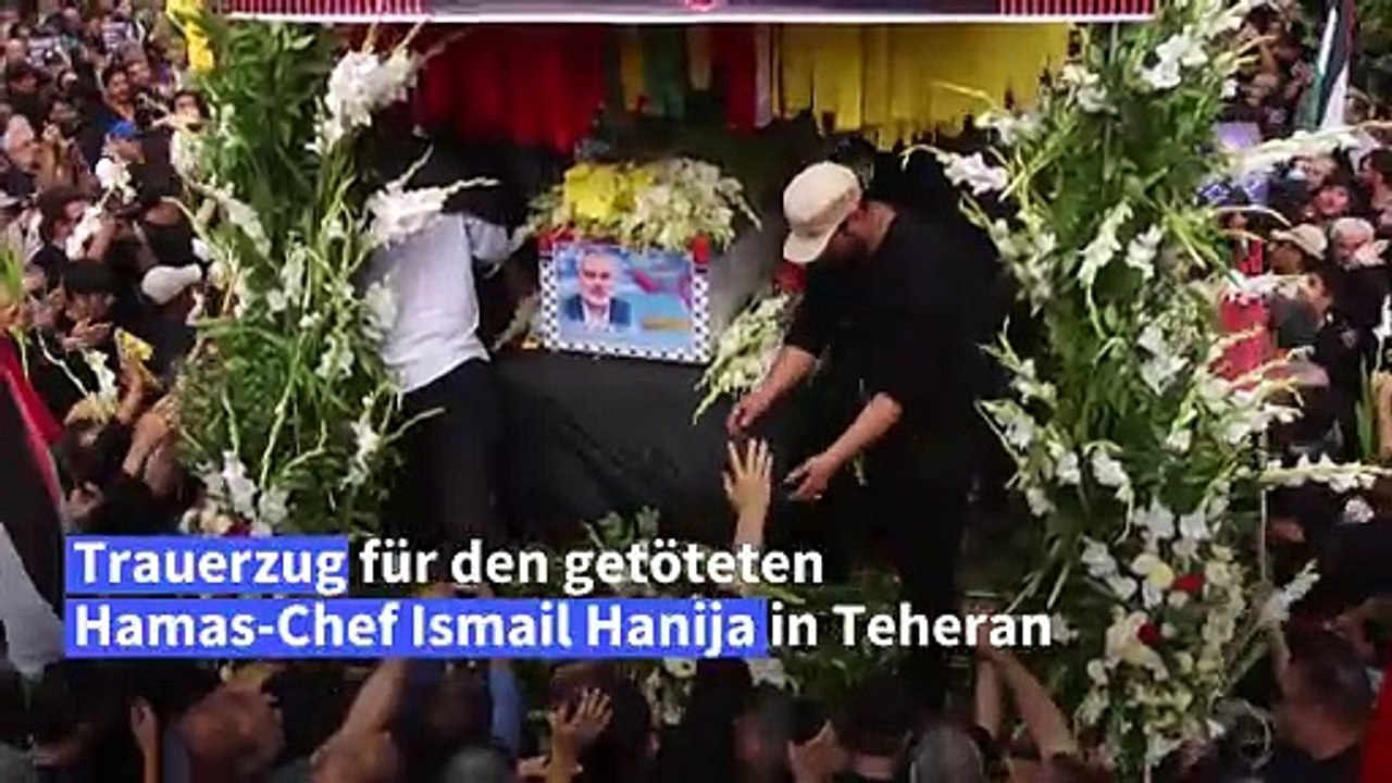 Trauerzug für getöteten Hamas-Chef Hanija in Teheran