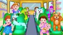 Wheels on the Bus Go Round and Round Rhyme - Popular Nursery Rhymes and Songs for Children(360P)