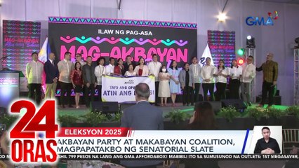 Akbayan Party at Makabayan coalition, magpapatakbo ng senatorial slate | 24 Oras