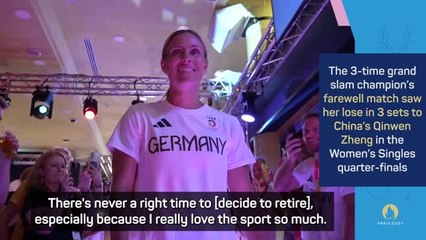 Kerber 'thankful and proud' after farewell match in Paris