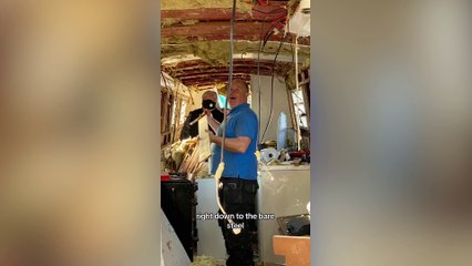 Couple who live on renovated 1970s narrowboat save £10k on rent