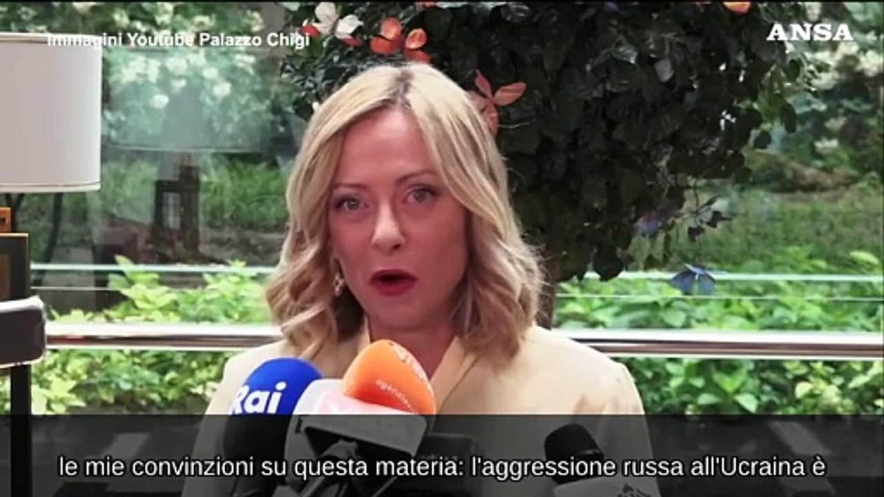 Meloni: "Chiari con la Cina, smetta di sostenere la Russia"