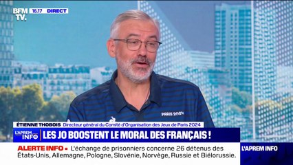 "C'est absolument incroyable de voir la ferveur", se réjouit Étienne Thobois, directeur général du Comité d'Organisation des Jeux de Paris 2024