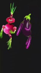wooo onion and brinjal dancing