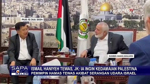Pemimpin Hamas Ismail Haniyeh Tewas, JK: Ia Ingin Kedamaian Palestina