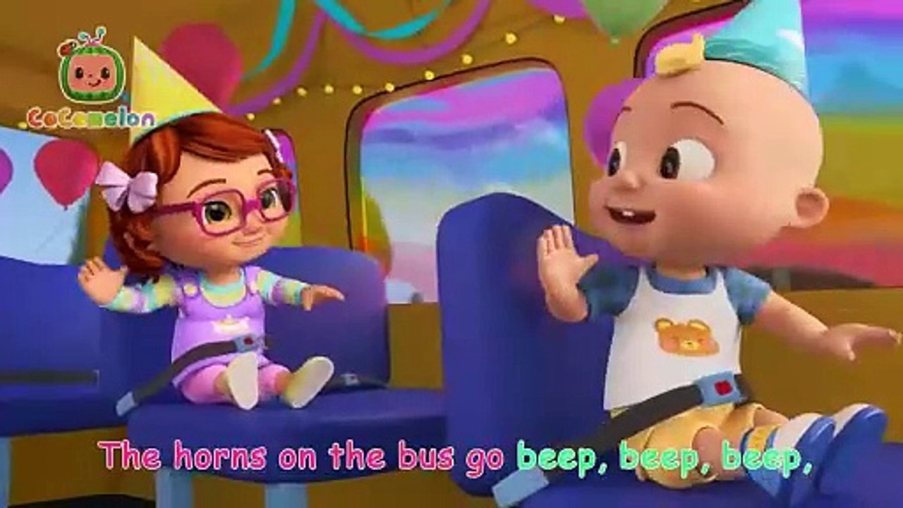 Wheels on the Birthday Bus Song!  Happy Birthday JJ!  _  Kids Tv & Kids Songs