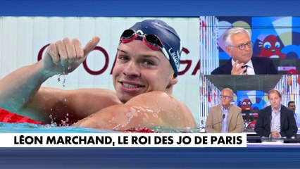 JO de Paris : Les invités du plateau réagissent aux exploits de Léon Marchand