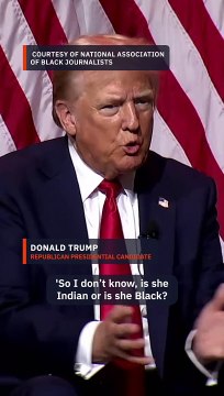 'Is she Indian or Black?' Trump questions Harris' identity at Black journalists' convention