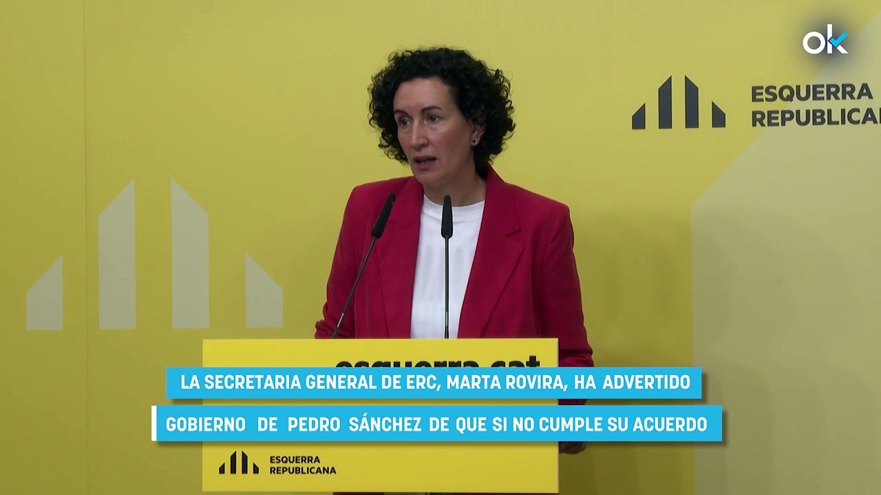 ERC avisa a Sánchez que no le apoyará si incumple el pacto que rompe la Hacienda española