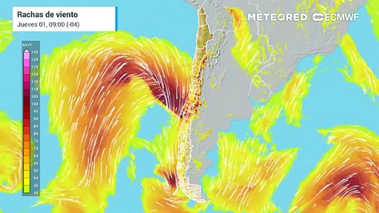 Temporal llega a Chile central
