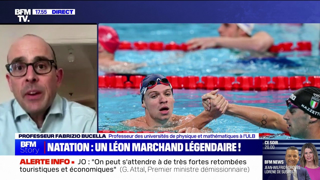 "Il réussit à s'appuyer sur sa propre vague": Fabrizio Bucella, professeur des universités de physique et mathématiques à Bruxelles, décrypte les performances de Léon Marchand
